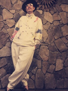 「FOREVER 21（フォーエバー トゥエンティーワン）のアイテム（ハット、ブラック系）」を使った、Yasuhito  Gotouさん（メンズ・171cm）の春コーディネート