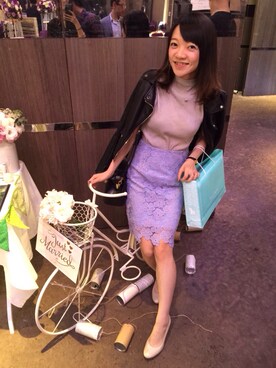 「PAZZO」｜「アイテム（その他アウター）」を使った、xiaomoさん（レディース・158cm）の秋コーディネート