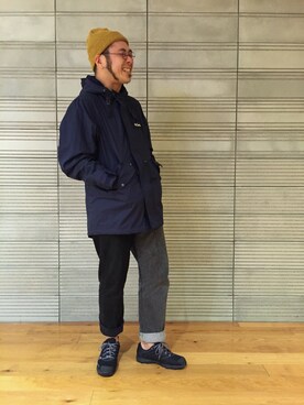 「WILD THINGS（ワイルドシングス）のアイテム（モッズコート）」を使った、小野さん（メンズ・185cm）の秋コーディネート