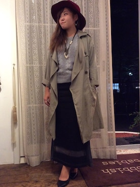 「AS KNOW AS de base（アズノゥアズドゥバズ）のアイテム」を使った、missaaaaaさん（レディース・158cm）の秋コーディネート