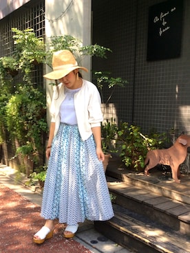 「AS KNOW AS de base（アズノゥアズドゥバズ）のアイテム」を使った、missaaaaaさん（レディース・158cm）の春コーディネート