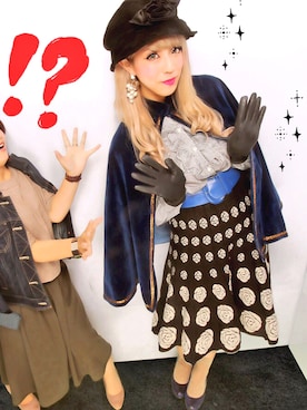 「アイテム（ポンチョ）」を使った、浅野さん（レディース・164cm・20代）の春コーディネート