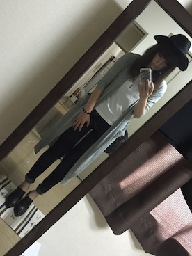 「OZOC（オゾック）のアイテム（ブーティ）」を使った、MICHIKA.Kさん（レディース・171cm）の秋コーディネート