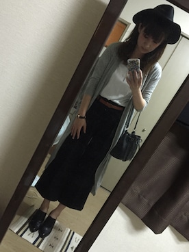 「OZOC（オゾック）のアイテム（ブーティ）」を使った、MICHIKA.Kさん（レディース・171cm）の秋コーディネート