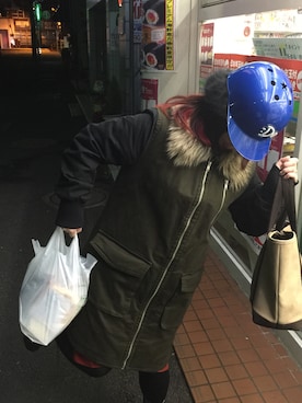 「FOREVER 21（フォーエバー トゥエンティーワン）のアイテム（モッズコート）」を使った、まりぽこしさん（レディース・155cm）の冬コーディネート