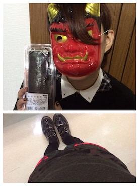 「節分」｜「アイテム（その他シューズ）」を使った、あべ@虚弱体質さん（レディース・153cm）の冬コーディネート