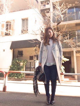 「ピンクニット」｜ERINAさん（レディース・164cm）の冬コーディネート