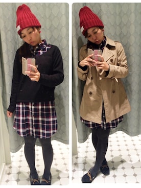 「お買い物」｜「アイテム（トレンチコート）」を使った、meg_megさん（レディース・155cm）の秋コーディネート