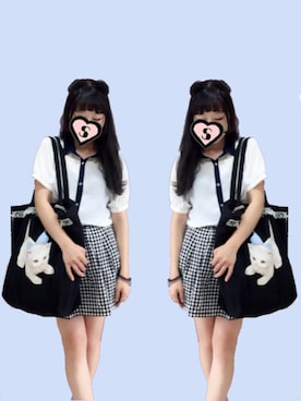 「Nile PERCH（ナイルパーチ）のアイテム（バッグ）」を使った、hananaさん（レディース・151cm）の秋コーディネート
