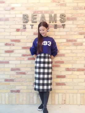 「MSGM（エムエスジーエム）のアイテム（スカート）」を使った、たてやんさん（レディース・168cm）の秋コーディネート