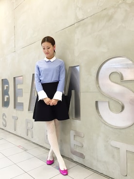 「アイテム（バレエシューズ）」を使った、たてやんさん（レディース・168cm）の春コーディネート