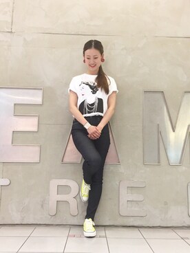 「アイテム（パンツ）」を使った、たてやんさん（レディース・168cm）の春コーディネート