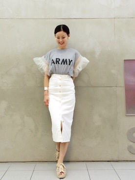 「MSGM」｜たてやんさん（レディース・168cm）の夏コーディネート