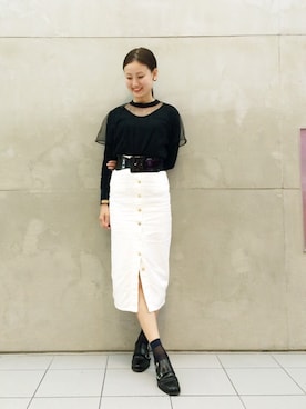 「アイテム（ドレスシューズ）」を使った、たてやんさん（レディース・168cm）の秋コーディネート