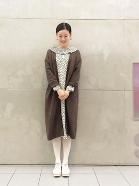 「ロングカーディガン」｜たてやんさん（レディース・168cm）の秋コーディネート