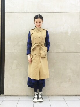 「RBS」｜「アイテム（トレンチコート）」を使った、たてやんさん（レディース・168cm）の冬コーディネート