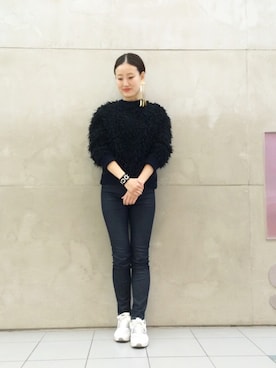 「BEAMS BOY（ビームスボーイ）のアイテム（スニーカー）」を使った、たてやんさん（レディース・168cm）の冬コーディネート