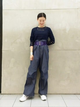 「アイテム（ブレスレット）」を使った、たてやんさん（レディース・168cm）の春コーディネート