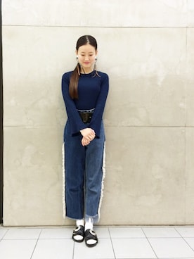 「BEAMS BOY（ビームスボーイ）のアイテム（レッグウェア）」を使った、たてやんさん（レディース・168cm）の春コーディネート