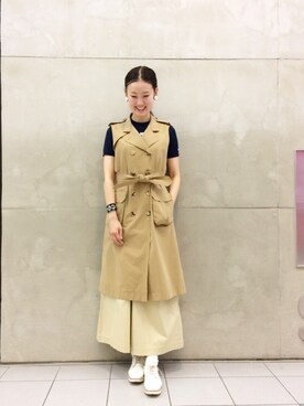 「chanel」｜「アイテム（トレンチコート）」を使った、たてやんさん（レディース・168cm）の春コーディネート