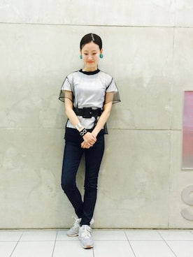 「アイテム（ブレスレット）」を使った、たてやんさん（レディース・168cm）の夏コーディネート