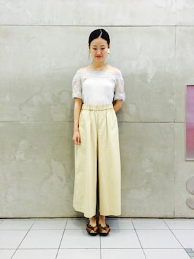 「SEPTEMBER MOON（セプテンバームーン）のアイテム」を使った、たてやんさん（レディース・168cm）の夏コーディネート