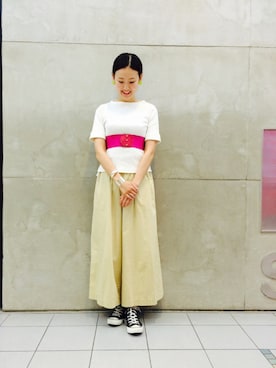 「BEAMS BOY（ビームスボーイ）のアイテム（スニーカー）」を使った、たてやんさん（レディース・168cm）の夏コーディネート