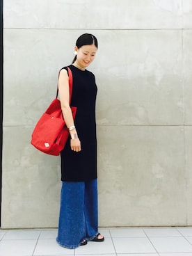 「アイテム（チョーカー）」を使った、たてやんさん（レディース・168cm）の夏コーディネート