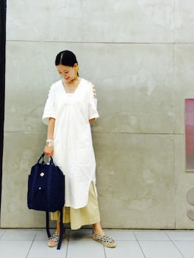 「アイテム（チョーカー）」を使った、たてやんさん（レディース・168cm）の夏コーディネート