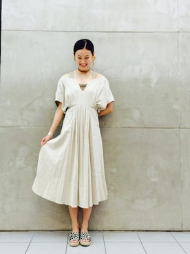 「アイテム（ブレスレット）」を使った、たてやんさん（レディース・168cm）の夏コーディネート