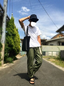 「SEVENDAYS=SUNDAY（セブンデイズサンデイ）のアイテム（サンダル）」を使った、はらぺこ たける。さん（メンズ・168cm）の夏コーディネート