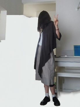 「0000（ゼロゼロゼロゼロ）のアイテム」を使った、圭さん（レディース・174cm）の秋コーディネート