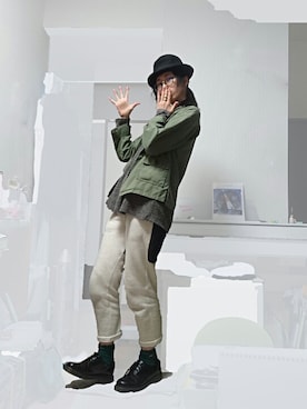 「diddlediddle（ディドルディドル）のアイテム（パンツ）」を使った、圭さん（レディース・174cm）の秋コーディネート