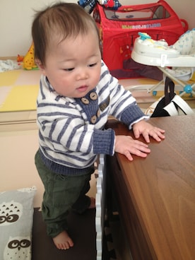 「babygap」｜「アイテム（その他トップス）」を使った、yugaさん（キッズ・70cm）の春コーディネート