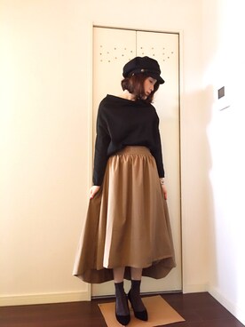 「cachenez（カシュネ）のアイテム」を使った、☺︎⑅◡̈*❤︎さん（レディース・156cm）の秋コーディネート