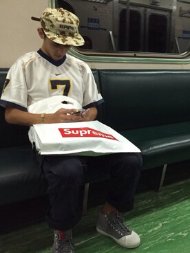 「TOMMY（トミー）のアイテム（その他パンツ）」を使った、林玨恩さん（メンズ・165cm）の夏コーディネート