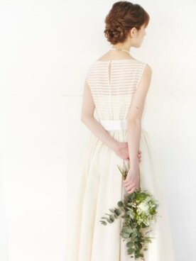 「おめかしコーデ」｜金子真由美さん（レディース・168cm）の春コーディネート