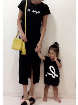 「ANYA HINDMARCH（アニヤハインドマーチ）のアイテム（バッグ）」を使った、mimiさん（キッズ・80cm）の夏コーディネート
