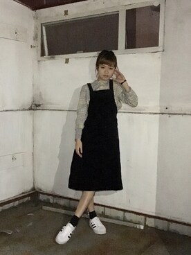 「planet（planet）のアイテム（つなぎ/オールインワン）」を使った、shanさん（レディース・155cm）の春コーディネート