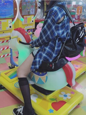 「BUBBLES（バブルス）のアイテム（バッグ）」を使った、GUPPY🐠さん（レディース・157cm）の春コーディネート