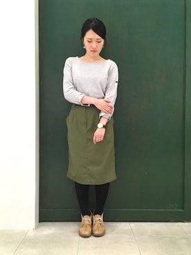 「JACOB JENSEN（ヤコブイェンセン）のアイテム（腕時計）」を使った、NORDICFeeling 新宿店スタッフさん（レディース・158cm）の秋コーディネート