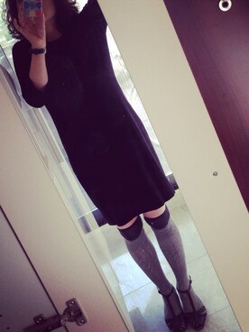 「アイテム（ソックス/靴下、グレー系）」を使った、EUMIさん（レディース・155cm）の夏コーディネート