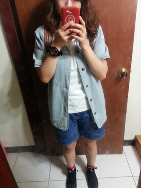 「MIRYOKU（ミリョク）のアイテム」を使った、Claire Liuさん（レディース・162cm）の夏コーディネート