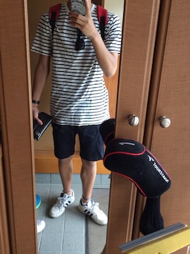 「ny（エヌワイ）のアイテム（バッグ）」を使った、こうへいさん（メンズ・175cm）の夏コーディネート