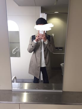 「Right-on（ライトオン）のアイテム（トレンチコート）」を使った、こうへいさん（メンズ・176cm）の春コーディネート