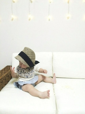 「MAKIE（マキエ）のアイテム」を使った、Omoさん（キッズ・70cm）の夏コーディネート