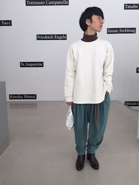 「Kagari Yusuke（カガリユウスケ）のアイテム（バッグ）」を使った、しゅんぺいさん（メンズ・167cm）の秋コーディネート
