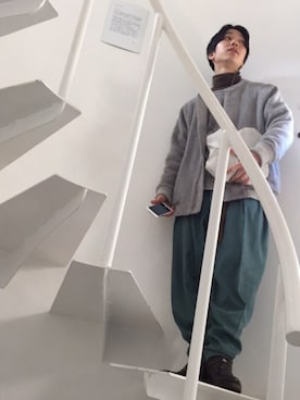 「Kagari Yusuke（カガリユウスケ）のアイテム（バッグ）」を使った、しゅんぺいさん（メンズ・167cm）の冬コーディネート