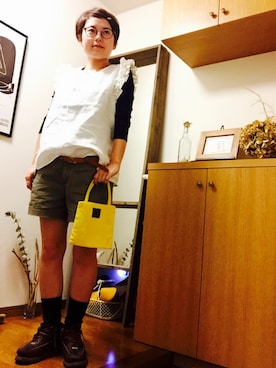 「ミックスコーデ」｜「アイテム（ブーツ）」を使った、KaOriさん（レディース・150cm）の春コーディネート