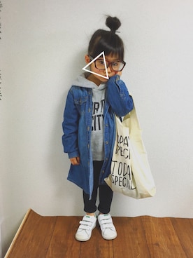 「FTC（エフティーシー）のアイテム」を使った、kannaさん（キッズ・90cm）の冬コーディネート